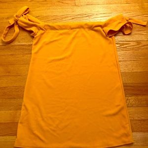 Off The Shoulder Tie Sleeve Dress